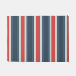 Four Colour Combo - Red Grey White Blue Dark Blue Doormat