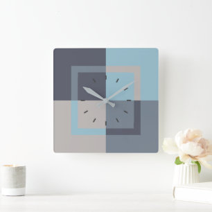 Four Colour Combo Square Wall Clock