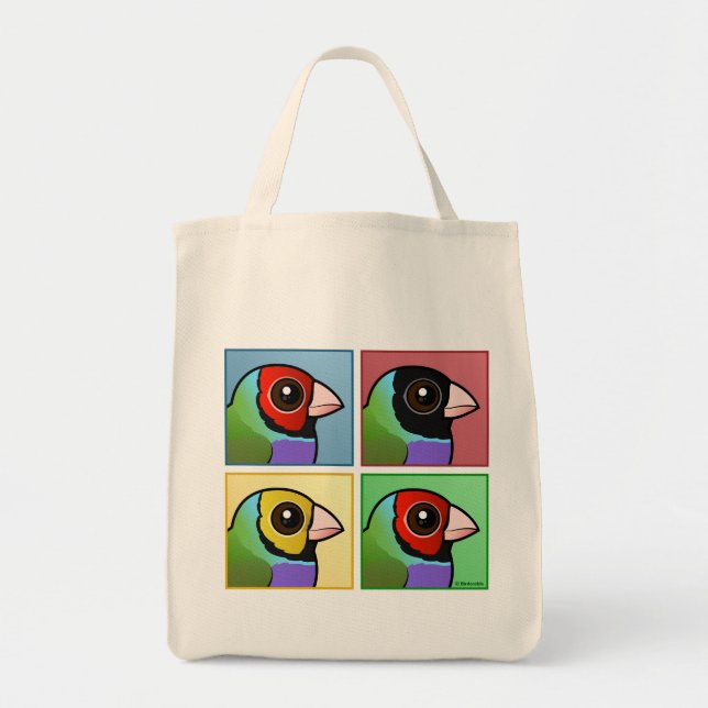Four Colour Gouldian Finch Tote Bag (Front)