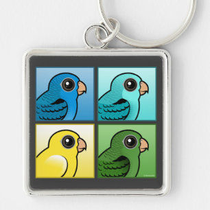 Four Colour Linnies Key Ring