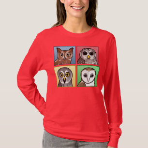 Four Colour Owls (pastel) T-Shirt