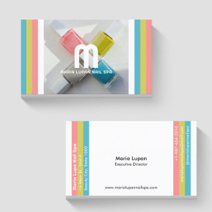 Four Colour Set Nail Polish Nail Spa Business Card