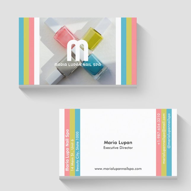 Four Colour Set Nail Polish Nail Spa Business Card (Creator Uploaded)