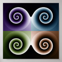 Four Colour Spiral Art