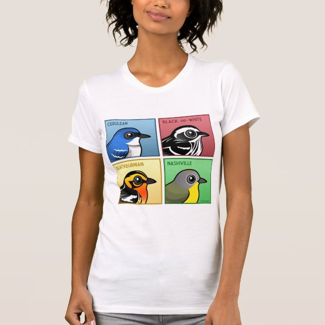 Four Colour Warblers T-Shirt (Front)