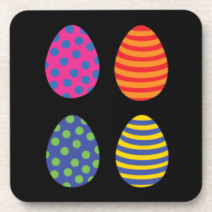 Four Coloured Easter Eggs Coaster