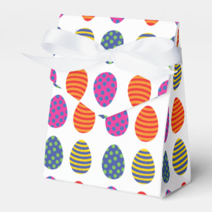 Four coloured easter eggs favour box