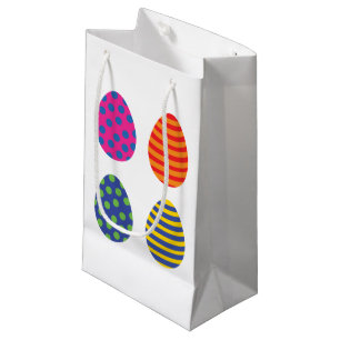 Four Coloured Easter Eggs Small Gift Bag