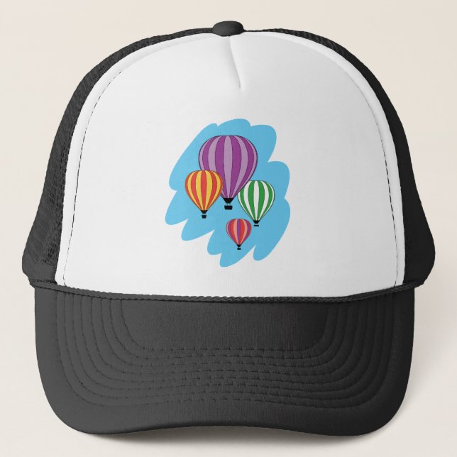 Four Colourful Hot Air Balloons Trucker Hat (Front)