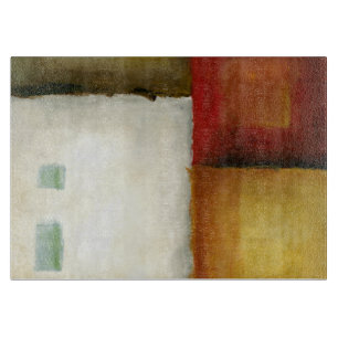 Four Colourful Rectangles by Chariklia Zarris Cutting Board
