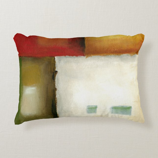 Four Colourful Rectangles by Chariklia Zarris Decorative Cushion (Front)