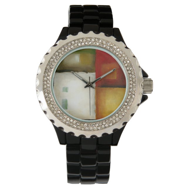 Four Colourful Rectangles by Chariklia Zarris Watch (Front)