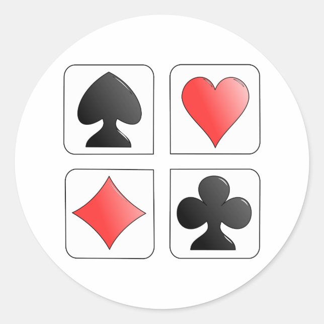 Four Colours Classic Round Sticker (Front)