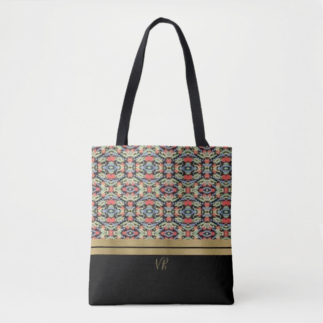 Four Colours Monogrammed Tote Bag (Front)