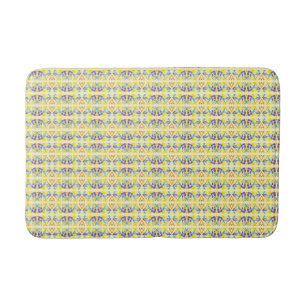 Four Colours on Yellow Bath Mat