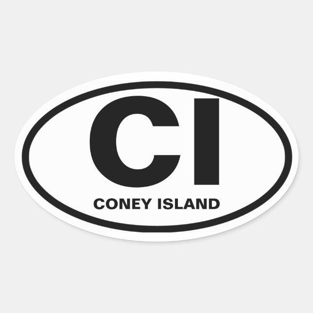 FOUR Coney Island "CI" Oval Sticker (Front)