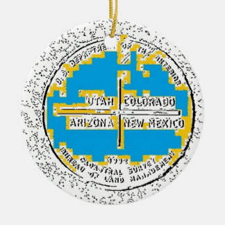 Four Corners Four States Ceramic Tree Decoration