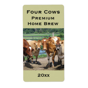 Four Cows Home Brew Label