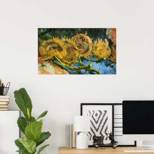 Four Cut Sunflowers by Vincent van Gogh Poster