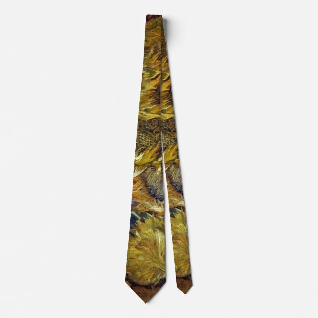 Four Cut Sunflowers Painting Vincent van Gogh Tie (Front)