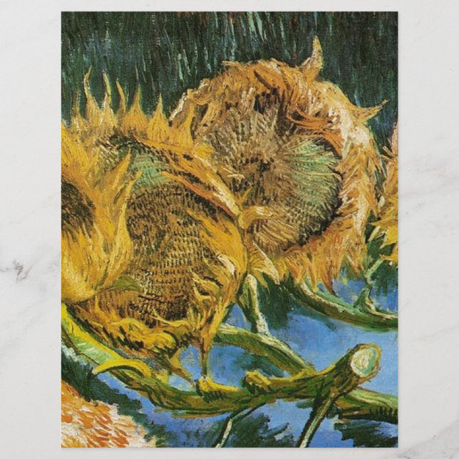Four Cut Sunflowers, Vincent van Gogh (Front)