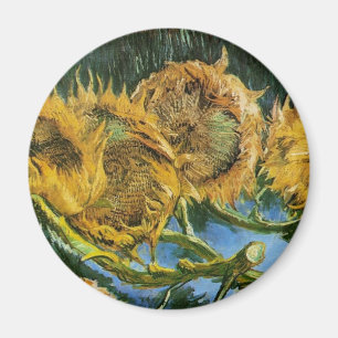 Four Cut Sunflowers, Vincent van Gogh Magnet