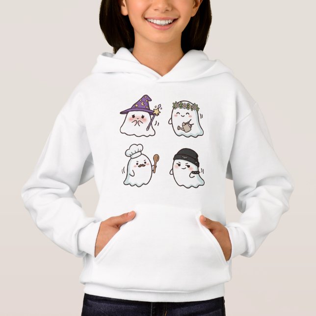 Four Cute Boo Ghosts  – Kawaii Girl (Front)