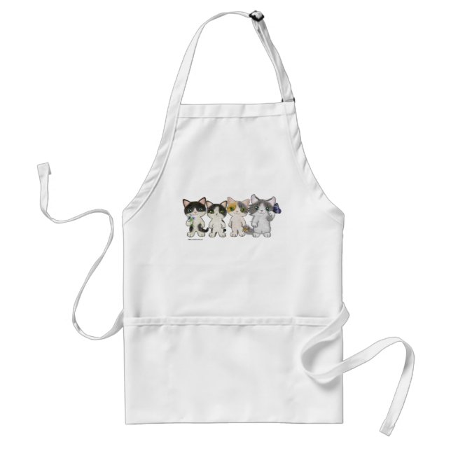 Four Cute Cats Standard Apron (Front)