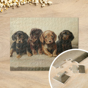 Four Dachshund Puppies   Carl Reichert Jigsaw Puzzle