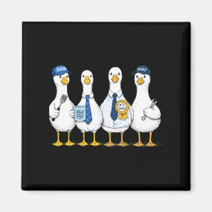Four Dads Geese Crew - Best Dad Work Life Magnet