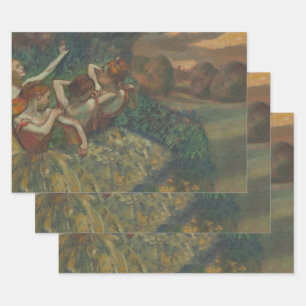 Four Dancers by Edgar Degas, Ballet Fine Art Wrapping Paper Sheet