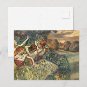 Four Dancers by Edgar Degas, Classic Ballet Art Postcard