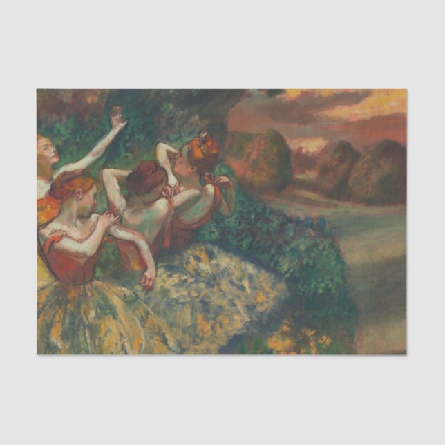 Four Dancers, Degas Art  Tissue Paper (Front)