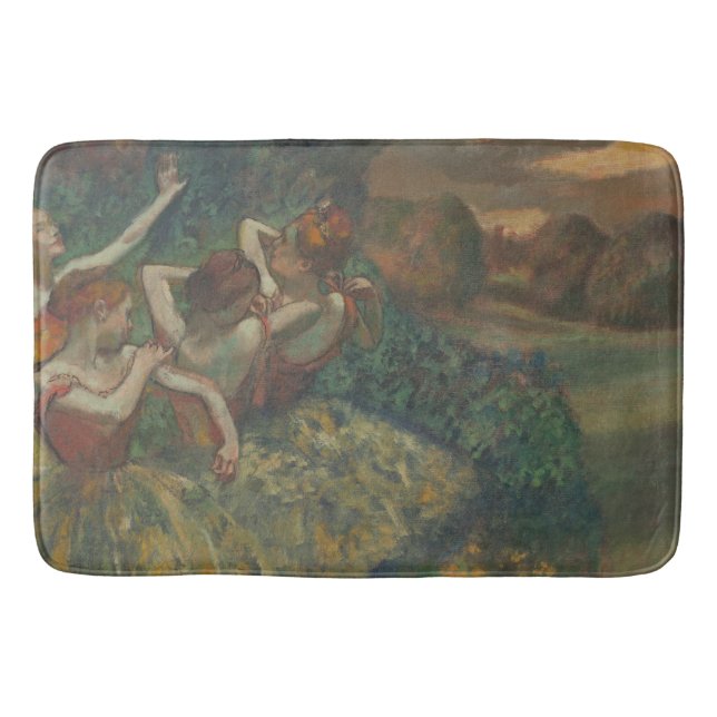 Four Dancers, Impressionist Painting, Edgar Degas Bath Mat (Front)