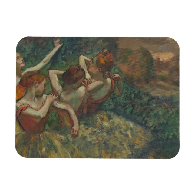 Four Dancers, Impressionist Painting, Edgar Degas Magnet (Horizontal)
