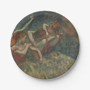 Four Dancers, Impressionist Painting, Edgar Degas Paper Plate