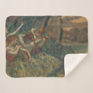 Four Dancers, Impressionist Painting, Edgar Degas Sherpa Blanket