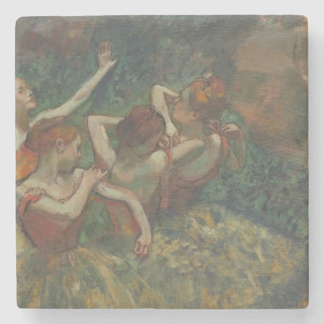 Four Dancers, Impressionist Painting, Edgar Degas Stone Coaster (Front)