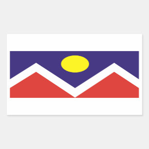 FOUR Denver, Colorado Flag Rectangular Sticker