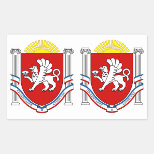 FOUR DOUBLE Emblem of Crimea Rectangular Sticker