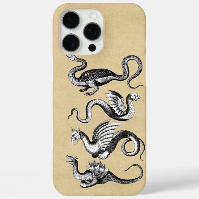 Four Dragons Sepia Case-Mate iPhone Case (Back)