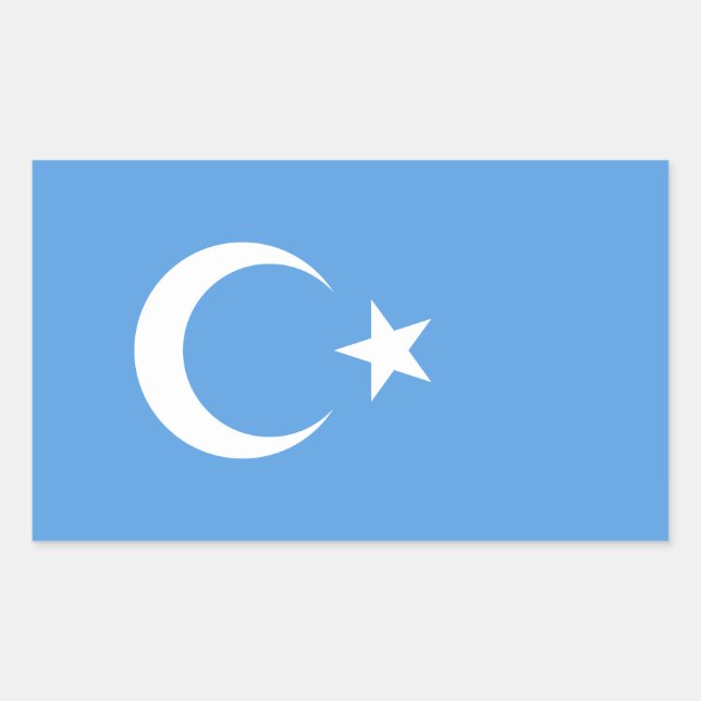 FOUR East Turkestan Uyghur Flag Rectangular Sticker (Front)