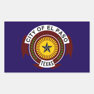 FOUR El Paso Flag Rectangular Sticker