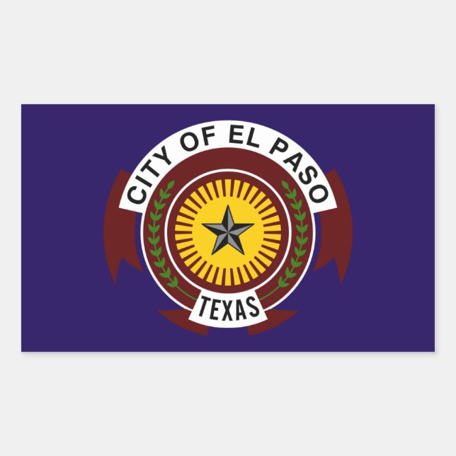 FOUR El Paso Flag Rectangular Sticker (Front)