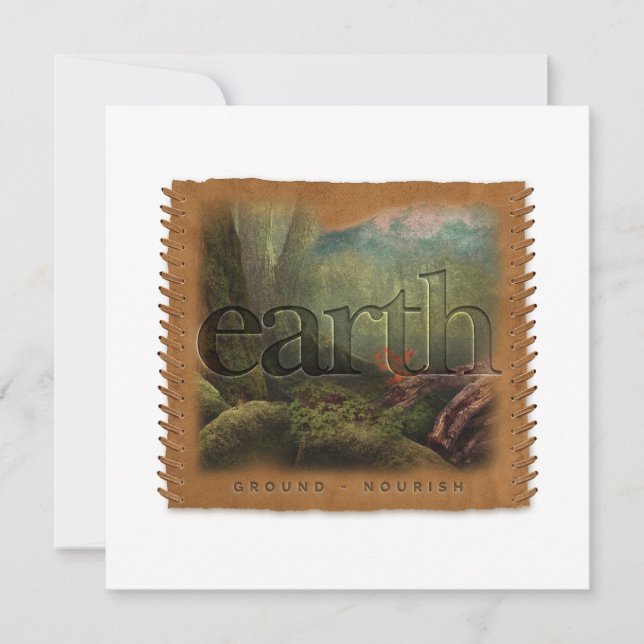 Four Elements - EARTH - Personalized Notecard (Front)