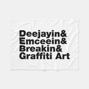Four Elements of Hip Hop Fleece Blanket