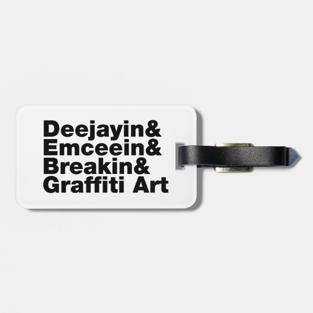 Four Elements of Hip Hop Luggage Tag (Back Horizontal)