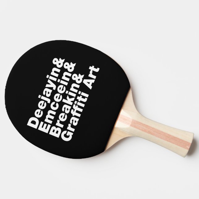 Four Elements of Hip Hop Ping Pong Paddle (Side)