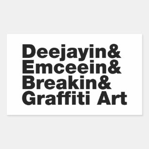 Four Elements of Hip Hop Rectangular Sticker