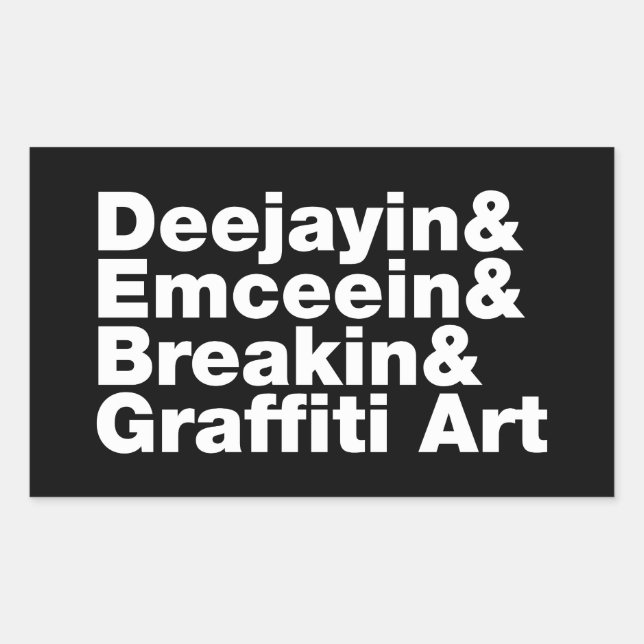 Four Elements of Hip Hop Rectangular Sticker (Front)